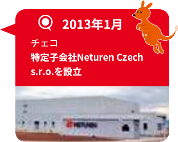 2013年1月 チェコ 特定子会社Neturen Czech s.r.o.を設立