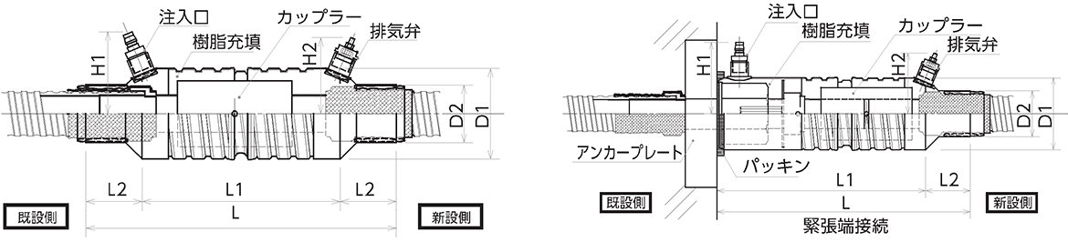 カップラシース40mm用　概略図